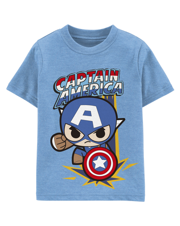 Toddler Marvel™ Captain America Short-Sleeve Graphic Tee - Blue, 