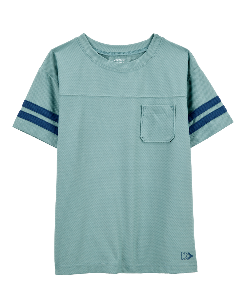 Kid Striped Short-Sleeve Tee - Green, image 1 of 3 slides