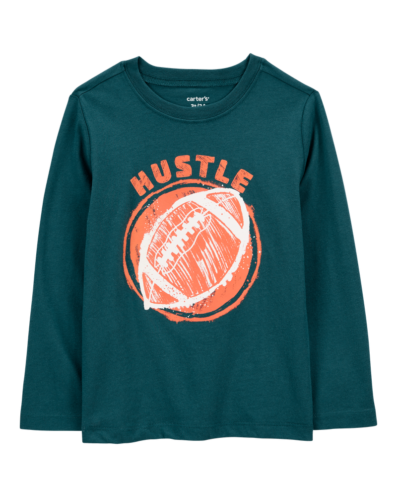 Toddler Hustle Football Graphic Tee, image 1 of 3 slides