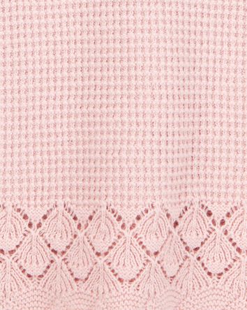 Kid Pointelle Sweater Knit Tank - Pink, 