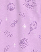 Kid Disney Princess Snug Fit Cotton 2-Piece Pajamas - Purple, image 2 of 4 slides