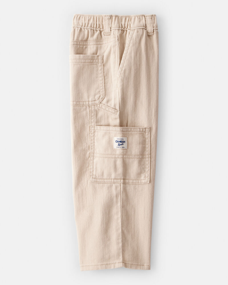 Toddler Boy Pull On Carpenter Pant - Khaki, image 3 of 5 slides