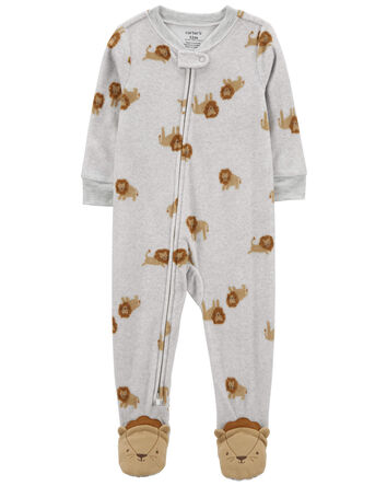 Toddler 1-Piece Lion Fleece Footie Pajamas, 