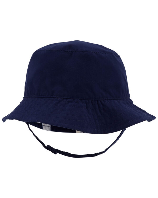 Navy/White Baby Striped Swim Bucket Hat