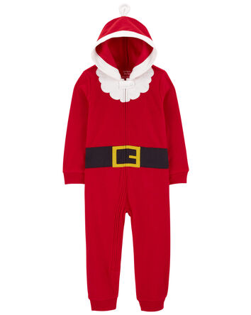 Toddler 1-Piece Santa Fleece Costume Pajamas, 