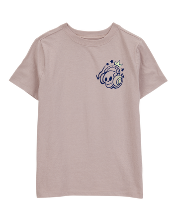 Kid Skull Short-Sleeve Graphic Tee - Brown, 