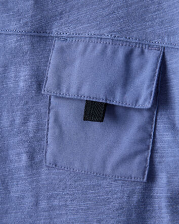 Toddler Boy Short-Sleeve Pocket Tee - Blue, 