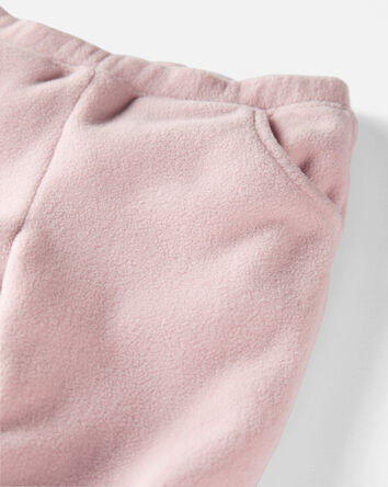 Baby Microfleece Set Made with Recycled Materials in Rosebud, 