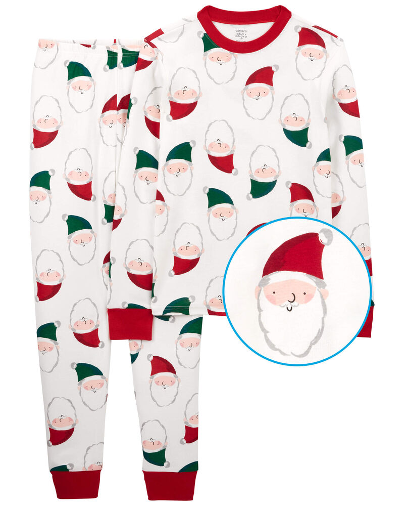 Adult 2-Piece Santa 100% Snug Fit Cotton Pajamas, image 2 of 4 slides