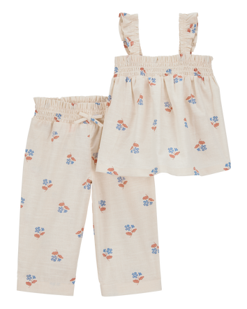 Baby Girl 2-Piece Floral Tank & Pant Set, 