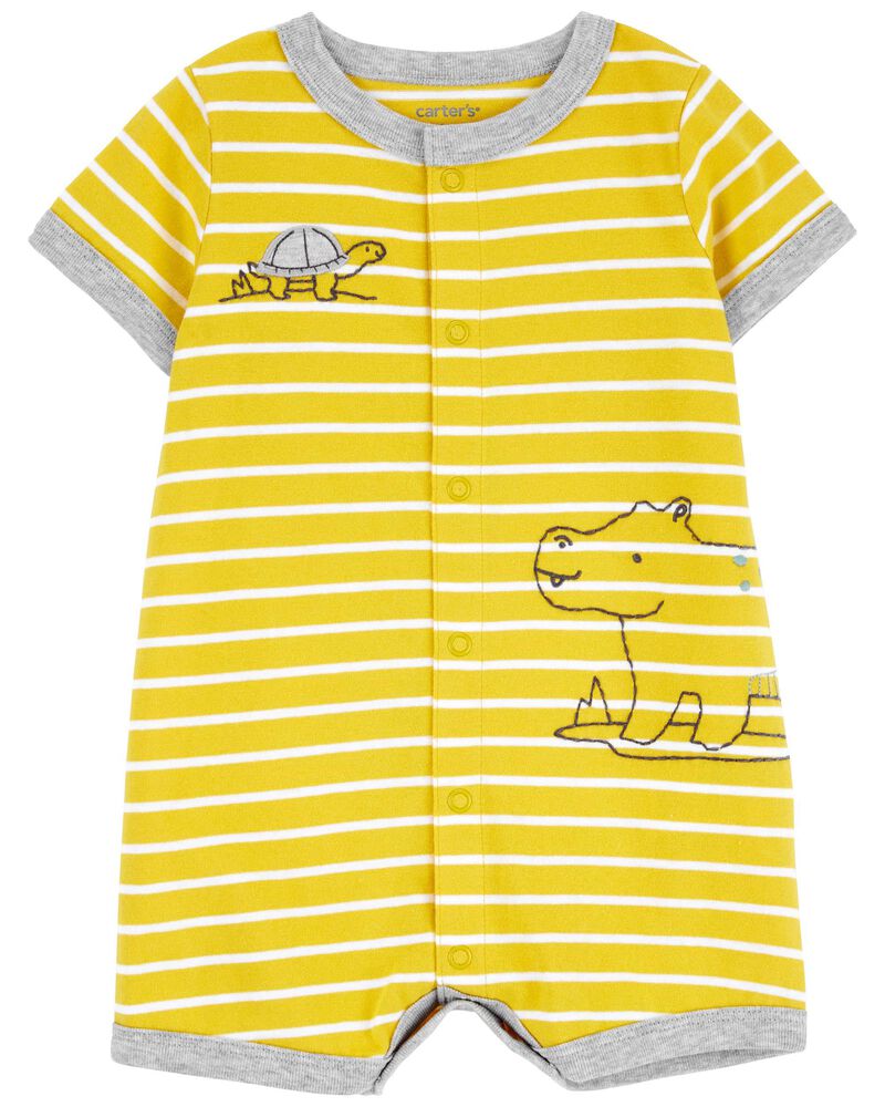 Baby Rhino Snap-Up Romper, image 1 of 3 slides
