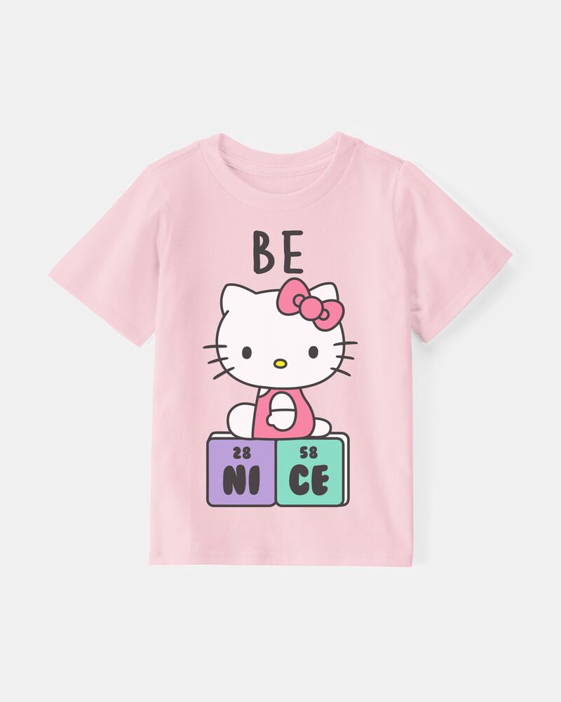 Toddler Hello Kitty "Be Nice" Short-Sleeve Graphic Tee - Pink, image 1 of 2 slides