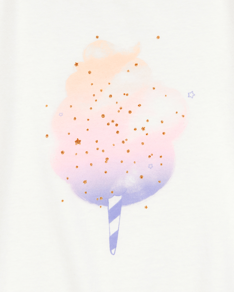 Kid Cotton Candy Short-Sleeve Graphic Tee - Ivory, image 2 of 3 slides