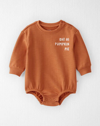 Baby Oh Hi Pumpkin Pie Organic Cotton French Terry Bubble, 