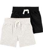 Baby 2-Pack Cotton Pull-On Shorts, image 1 of 2 slides