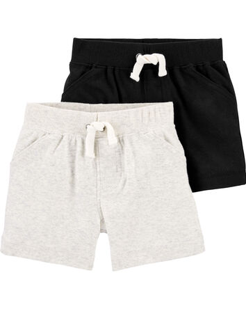 Baby 2-Pack Cotton Pull-On Shorts, 