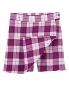 Kid 2-Piece Flutter Top & Plaid Flannel Skort Set, image 2 of 4 slides