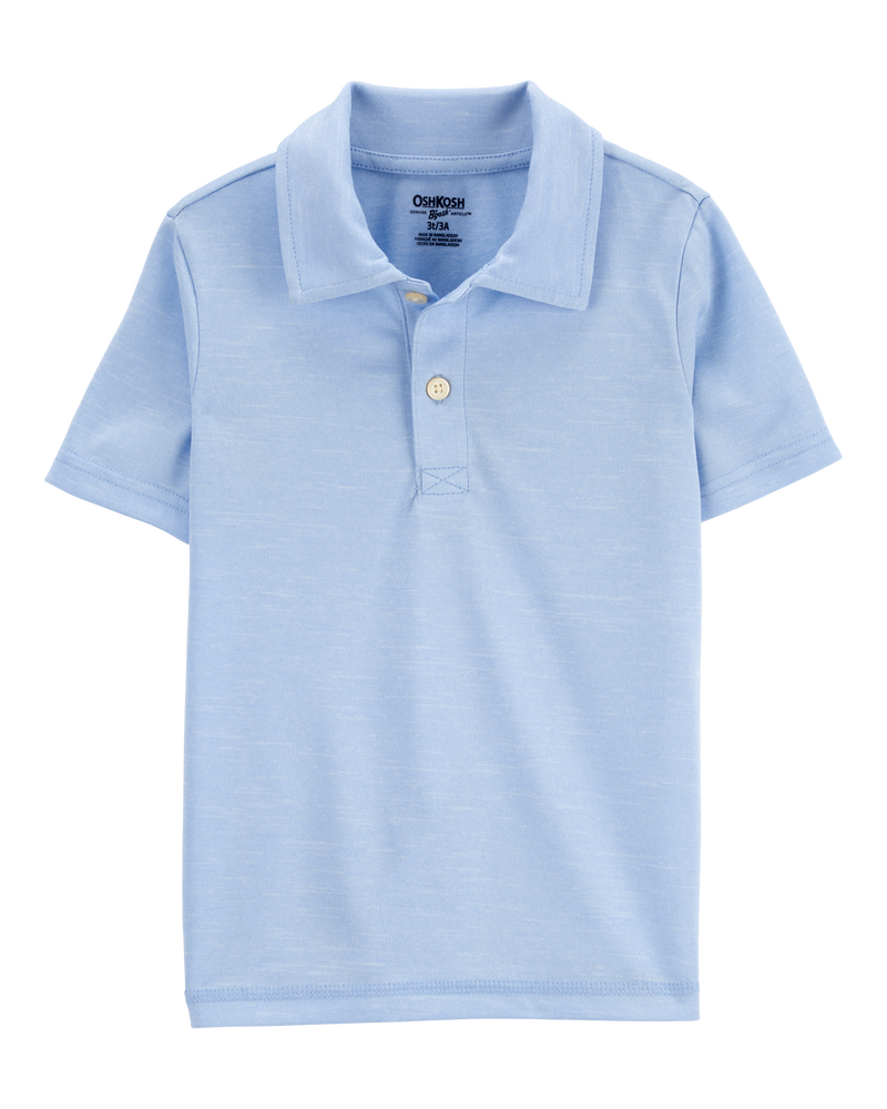 Toddler Active Polo in Moisture Wicking BeCool™ Fabric - Blue, image 1 of 3 slides