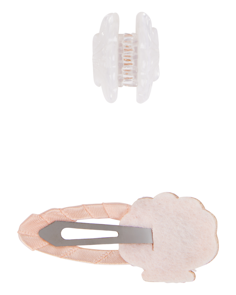 Toddler 4-Pack Seashell Hair Clips, image 2 of 2 slides