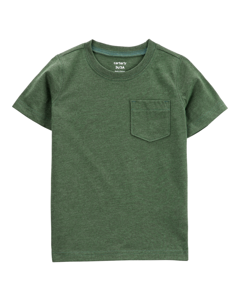 Toddler Solid Short-Sleeve Tee - Green, image 1 of 3 slides