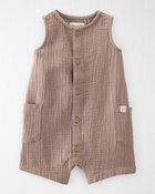 Baby Organic Cotton Gauze Romper, image 1 of 6 slides