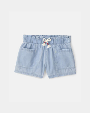 Toddler Girl Chambray Shorts - Blue, 