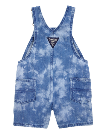 Baby Flag Print Tie Dye Shortalls - Blue, 