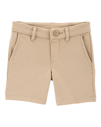 Toddler Ponte Knit Uniform Shorts - Khaki, 