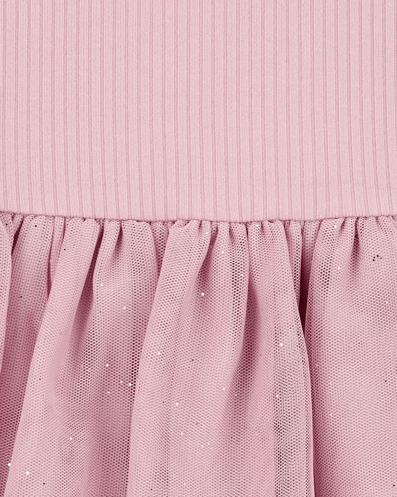 Baby Ribbed Tulle Holiday Dress, image 4 of 5 slides