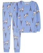 Kid 2-Piece Fuzzy Velboa Poodle Pajamas, image 1 of 3 slides