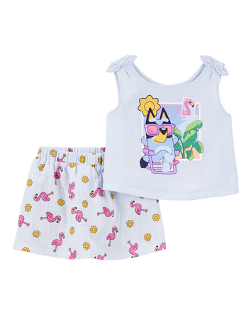 Toddler 2-Piece Bluey Tank Top & Short Set - Blue, 