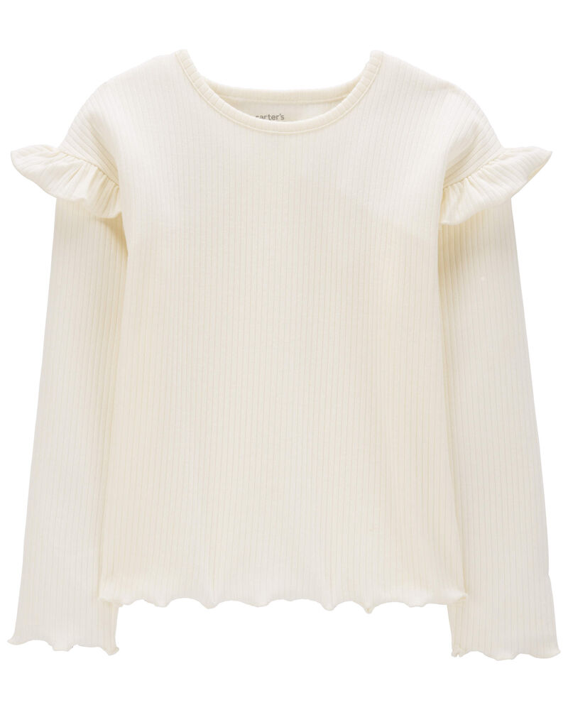 Kid Long-Sleeve Ribbed Top, image 1 of 3 slides