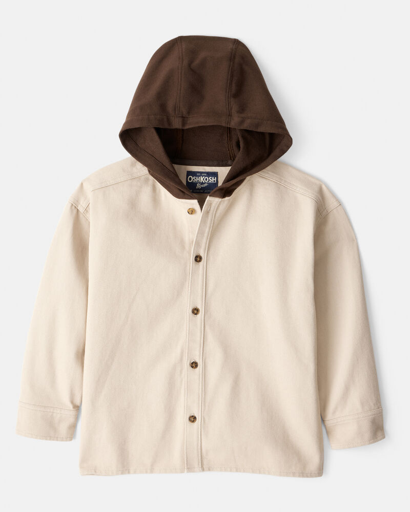 Boys Cotton Long-Sleeve Fashion Jacket - Cream, image 1 of 3 slides