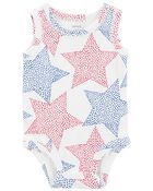 Baby 4th Of July Stars Bodysuit, image 1 of 3 slides