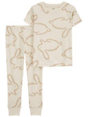 Khaki - Baby 2-Piece Bunny 100% Snug Fit Cotton Pajamas