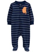 Baby Dinosaur 2-Way Zip Cotton Sleep & Play Pajamas, image 1 of 3 slides