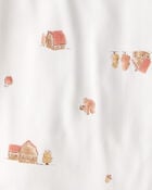Baby Barn Print PurelySoft Long-Sleeve Multipack Bodysuits - Brown/White, image 5 of 7 slides