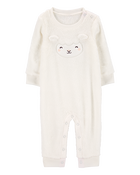 Baby Sheep Fuzzy Jumpsuit, image 1 of 3 slides