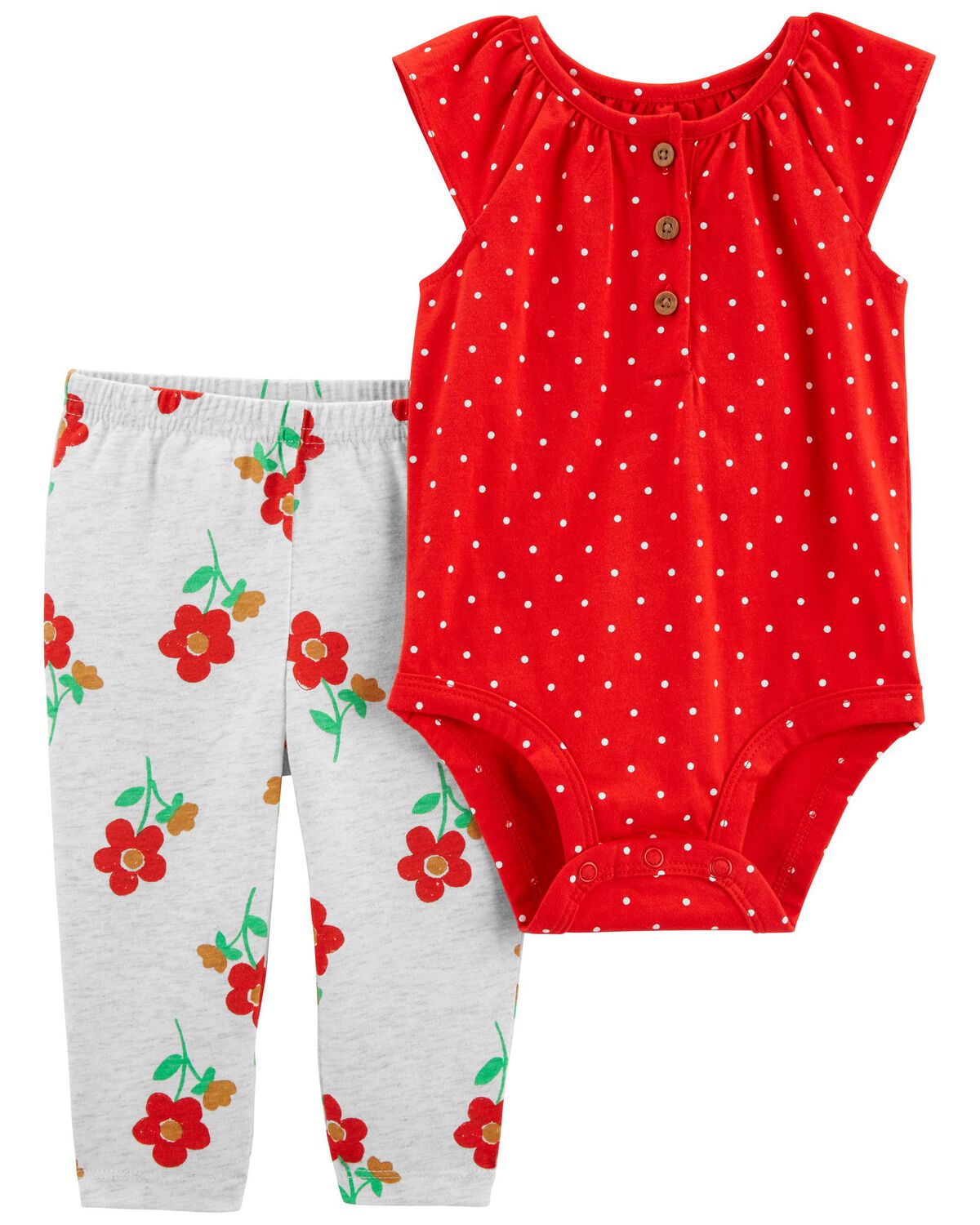 Baby Girl Baby Starters 2-pk. Butterfly & Polka-Dot Bodysuits