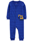 Toddler 1-Piece Construction 100% Snug Fit Cotton Footie Pajamas, image 1 of 4 slides