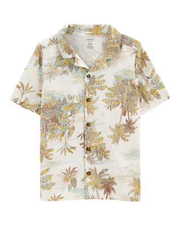 Kid Palm Tree Button-Down Shirt, 