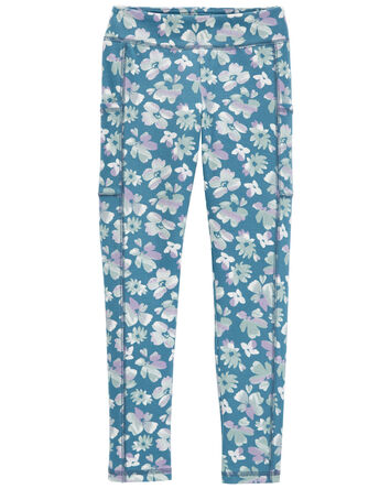 Kid Floral Active Leggings, 