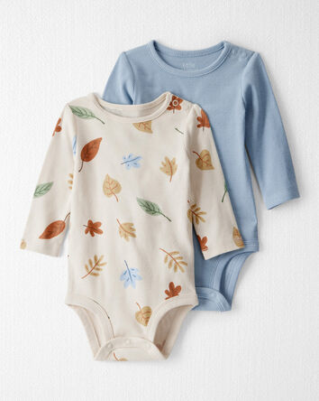 Baby 2-Pack Organic Cotton Bodysuits, 