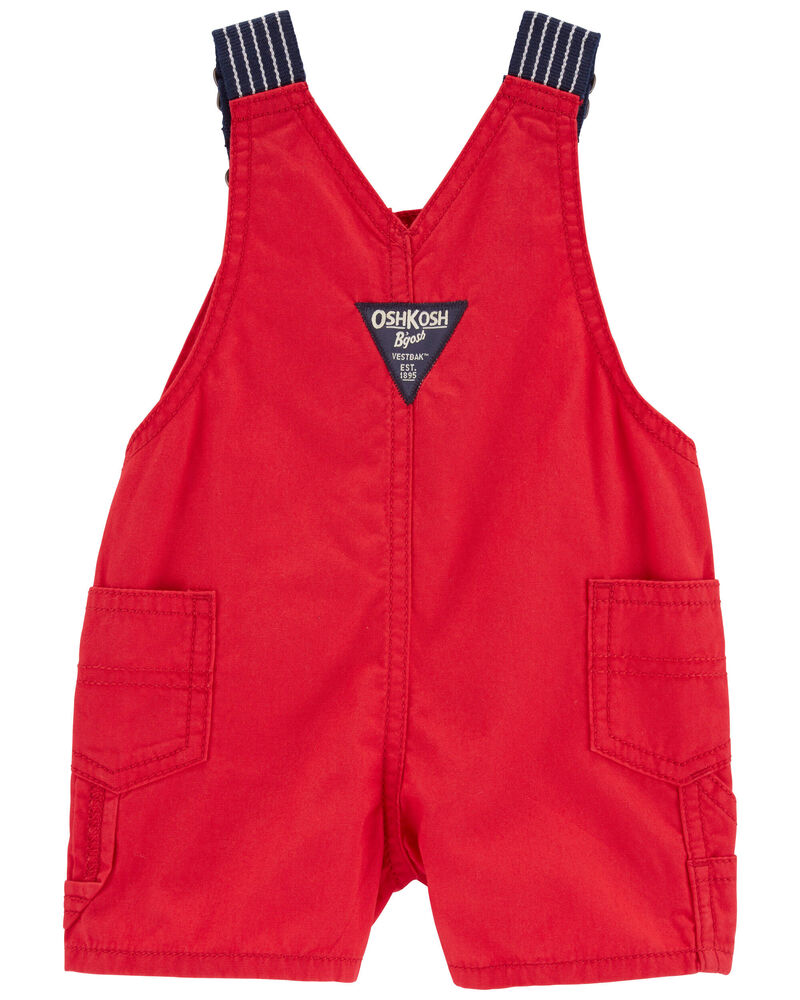 Baby 2-Piece Button-Front Bodysuit & Canvas Shortalls Set, image 5 of 5 slides