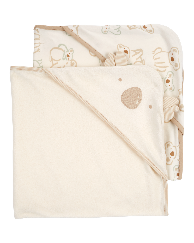 Baby 2-Pack Koala Hooded Towels, image 1 of 2 slides