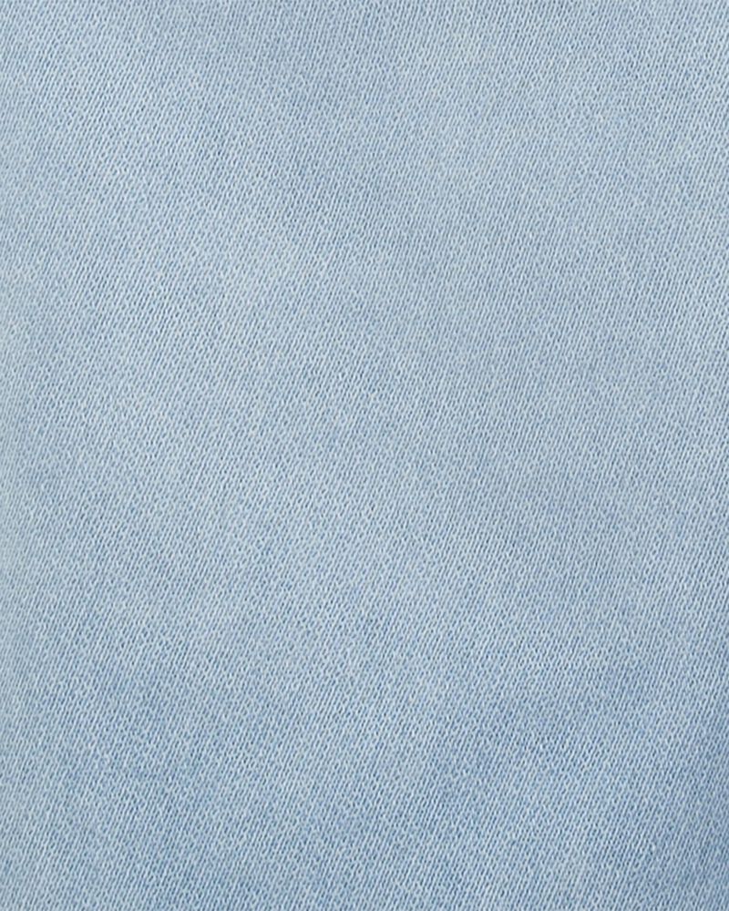 Baby Stretchy Knit Denim Overalls, image 3 of 3 slides