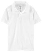 Kid White Polo Uniform Shirt, image 1 of 2 slides