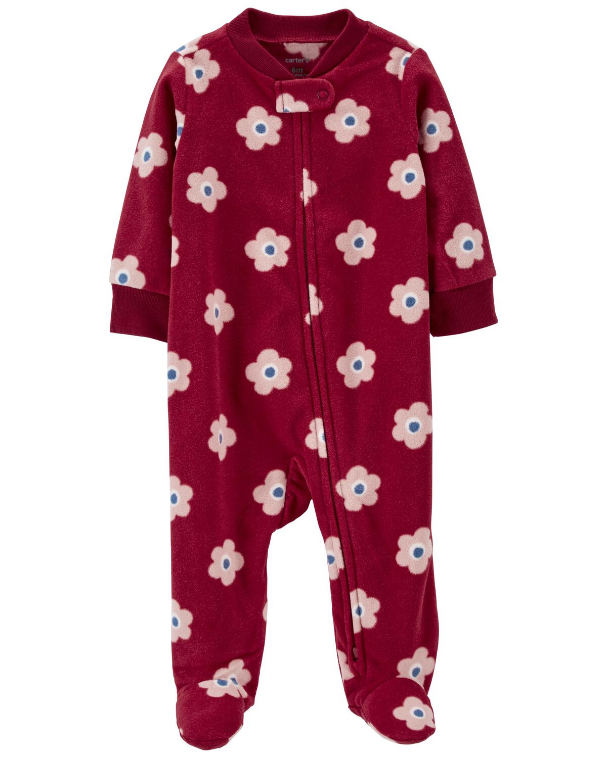 Multi Baby Floral 2Way Zip Fleece Sleep & Play Pajamas