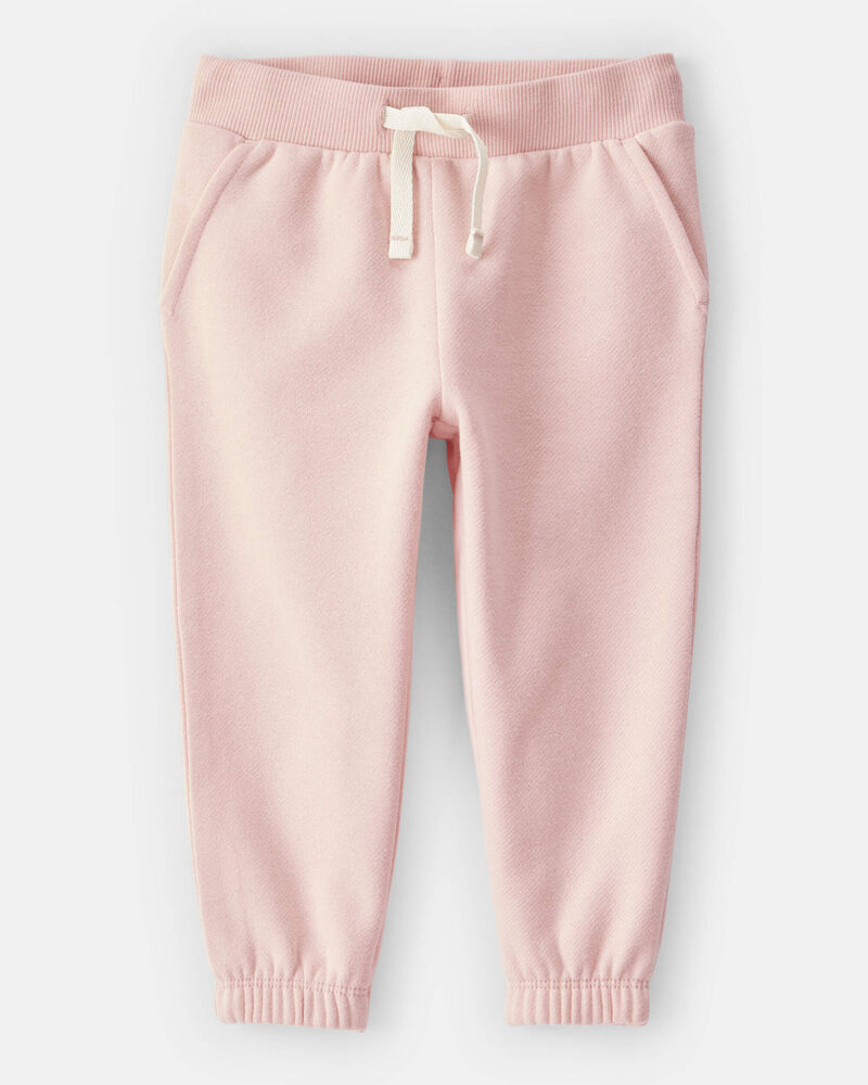 Baby Girl Cotton Joggers - Pink, image 1 of 4 slides