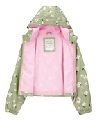 Kid Floral Print Windbreaker Jacket - Olive, image 2 of 3 slides